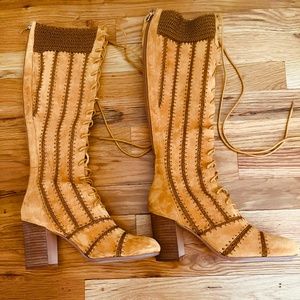 Free People, Blaire Lace-Up Boots.